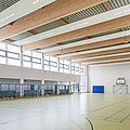 Belgershain, Turnhalle, Halle, Referenz, reference, Sporthalle,  LED, beleuchtung, lighting, ZFP LED, ZFP, ceiling panels, deckenstrahlplatten