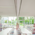 Hochschule Offenburg, FH Offenburg, Mensa, PAM, closed ceiling, plasterboard ceiling, perforated design, reference project, Objektreportage, Deutschland